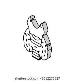 thyroid human organ isometric icon vector. thyroid human organ sign. isolated symbol illustration