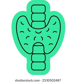 Thyroid Icon, Body human anatomy