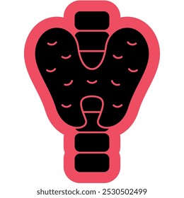 Thyroid Icon, Body human anatomy