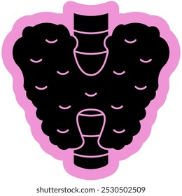 Ícone da tireoide, corpo anatomia humana
