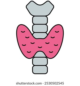 Ícone da tireoide, corpo anatomia humana