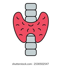 Ícone da tireoide, corpo anatomia humana