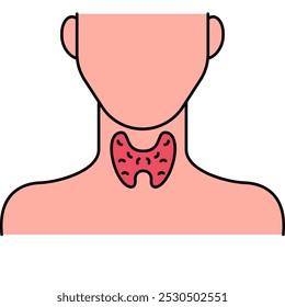 Ícone da tireoide, corpo anatomia humana