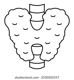 Ícone da tireoide, corpo anatomia humana