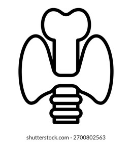 Elemento de ícone tireoidiano para design