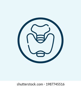 thyroid icon isolated on white background from the medical collection. thyroid icon trendy and modern thyroid symbol for logo, web, app, 