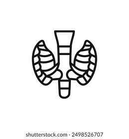 thyroid icon isolated on white background