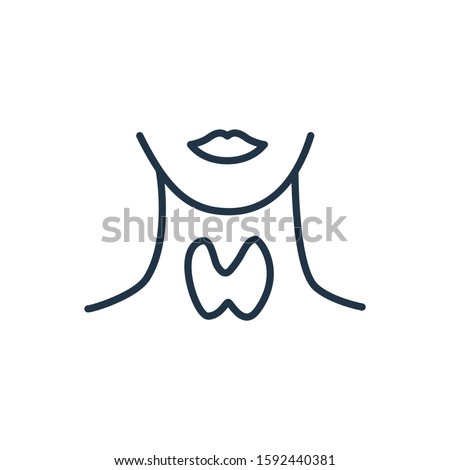 Thyroid icon. Isolated throat and thyroid icon line style. Premium quality vector symbol drawing concept for your logo web mobile app UI design.