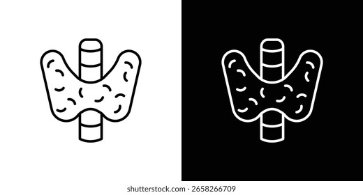Icono de la tiroides. Vector editable EPS 10
