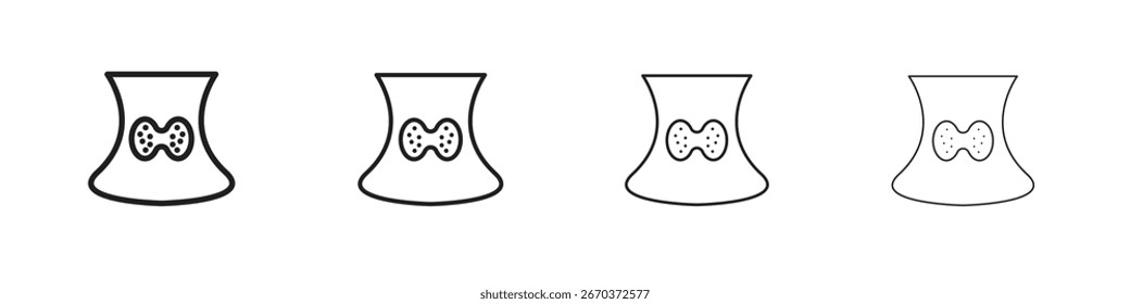 Thyroid icon simple black vectors pack. Design infographic element