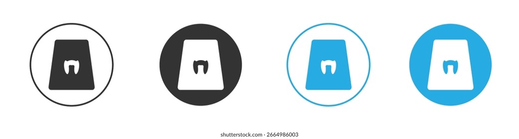 Thyroid icon solid style. Flat vector illustration.