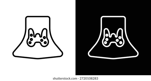 Schilddrüsen-Symbol Symbol Umriss Stil. Bearbeitbares Symbol in EPS10