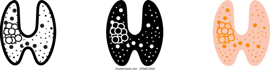 Thyroid icon , vector illustration