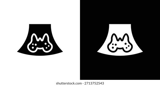 Schilddrüsensymbol. Vektorgrafik. Silhouette in schwarzer Farbe