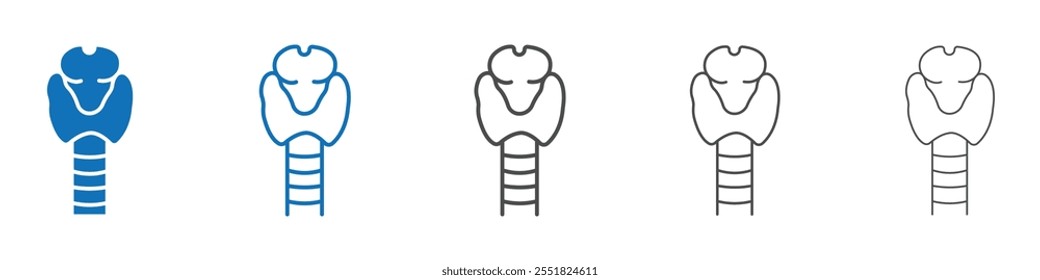 Thyroid icon vector set collection for web