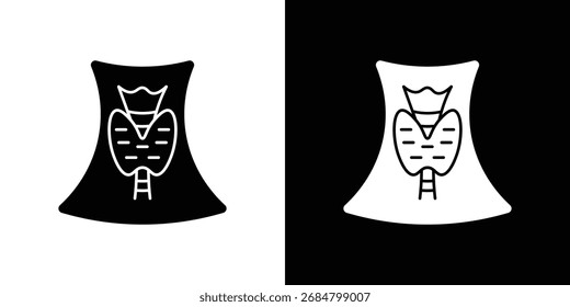 Thyroid icon Vector Silhouette for graphic and web design collection