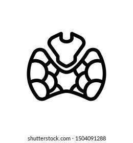 thyroid line icon sign. thyroid symbol, logo illustration. Different style icons set. Pixel perfect vector graphics - Vector