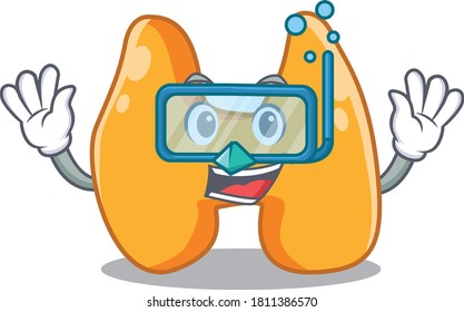 Diseño de mascotas tiroideas con gafas de buceo