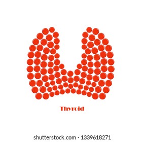 
Thyroid shape on a white background.