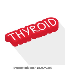 thyroid word concept - vector illustration
