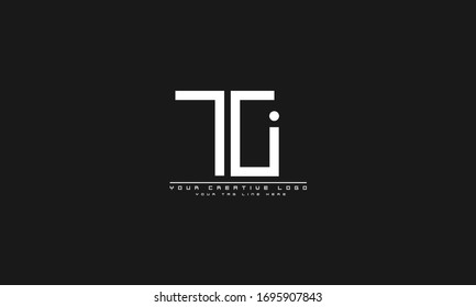 TI IT abstract vector logo monogram template