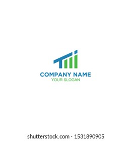 TI Accounting Growth Logo Design Vector