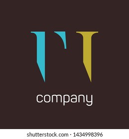 TI company logo design. Monogram. Letters T and I.