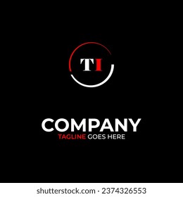 TI creative modern letters logo design template