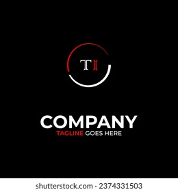 TI creative modern letters logo design template