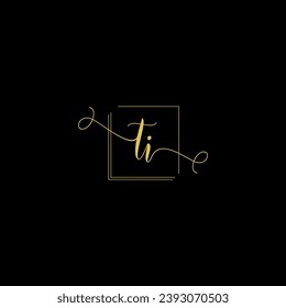 TI creative modern letters logo design template