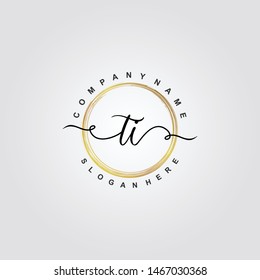 TI Initial beauty floral logo template