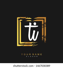 TI Initial beauty floral logo template