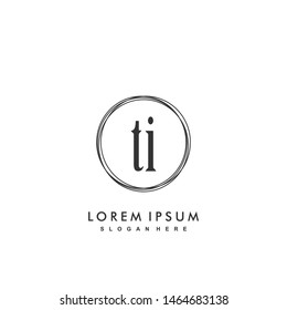 TI Initial beauty monogram logo vector