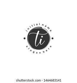 TI Initial beauty monogram logo vector