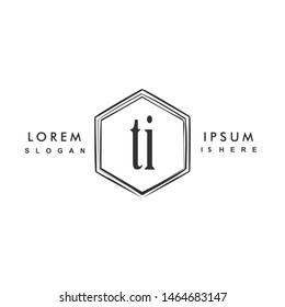 TI Initial beauty monogram logo vector