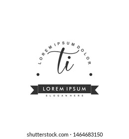 TI Initial beauty monogram logo vector