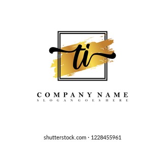 TI Initial handwriting logo concept