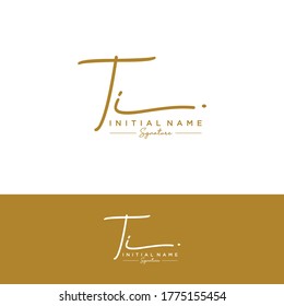 TI Initial letter handwriting and signature logo.