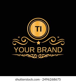 TI Initial Letter Logo Design Template for Company Vector