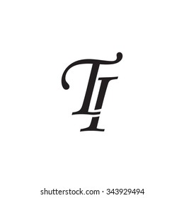 TI initial monogram logo