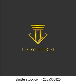 TI initial monogram logo for lawfirm with creative polygon design