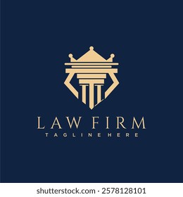 TI initial monogram logo for lawfirm vector design