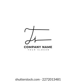 Ti Initial signature logo vector design
