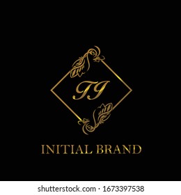 TI Initial wedding logo template vector	