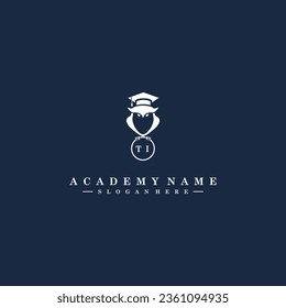 TI Initials Academy Logo Vector Art Icons and Graphics