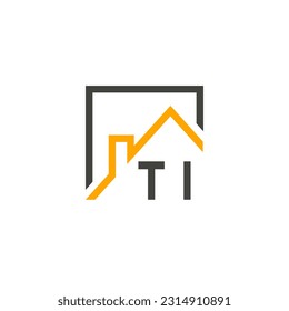 TI initials homes modern building company logo vector.eps