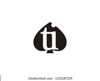 The ti initials logo inside the black shovel