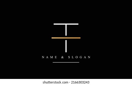 TI, IT, T, I abstract letters logo monogram