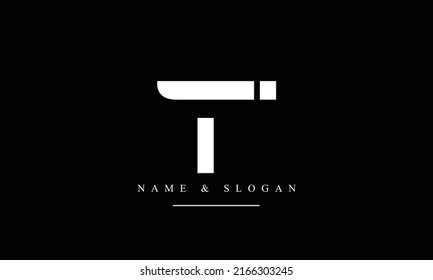 TI, IT, T, I abstract letters logo monogram