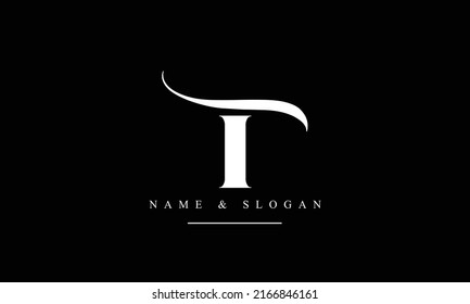 TI, IT, T, I abstract letters logo monogram